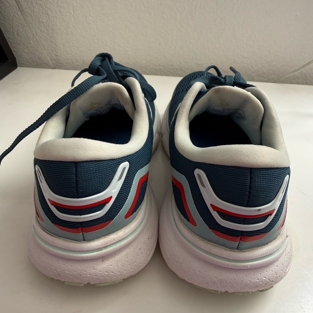 Brooks Ghost 15 Women's Blue and White Athletic Shoes - Picture 5 of 8